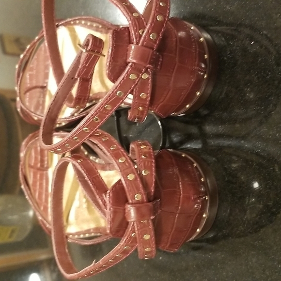 💕TED BAKER LONDON💕 Mathar Flat Studded Gladiator Sandal ~ Dark Brown 39.5 NWT - Picture 12 of 15